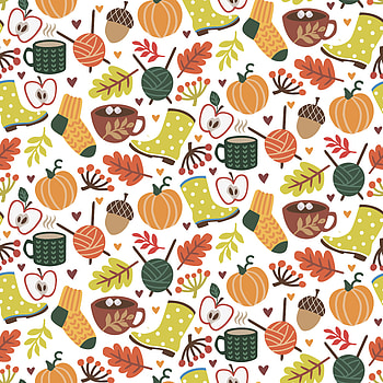 Autumn, Leaves, Pattern, Texture, Textures, Coziness, Comfort, Cocoa, Socks HD phone wallpaper