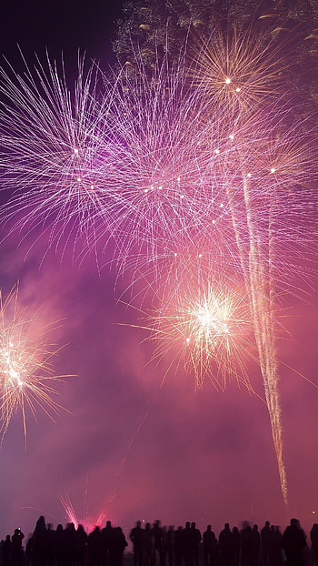 Firework, Night Firework HD phone wallpaper
