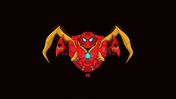 Spiderbuster Minimal , spiderman, superheroes, artist, artwork, digital-art, minimalism, minimalist, dark, black HD wallpaper