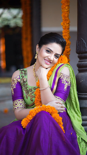 Sreemukhi, telugu actress, model HD phone wallpaper
