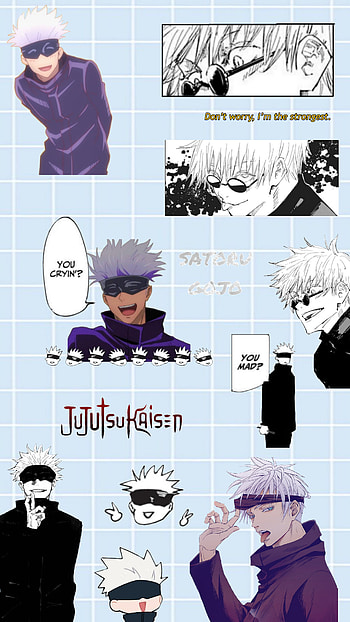 Gojo, white, anime HD phone wallpaper