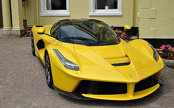 yellow Ferrari, fun, yellow, car, cool, Ferrari HD wallpaper