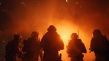 Quad — Frontline Command: Soldiers in the Blaze, military, soldier, explosion, army HD wallpaper