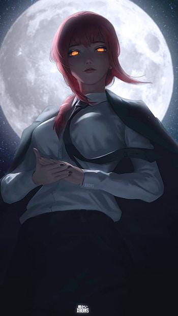 Makima, xaons, waifu, denki, power, waifus, Chainsaw Man, anime HD phone wallpaper