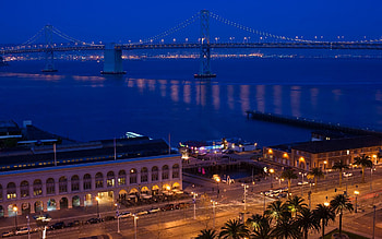 Landscape, Cities, Usa, Shine, Light, United States, California, San Francisco, Golden Gate Bridge HD wallpaper