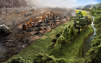Battle Chess ~ Lumberjacks vs. Mother Nature, birds, awesome, , wonderful, nice, fantastic, trees, chess, adorable, mountains, woods, versus, lumberjack, pretty, smoke, nature, fire, skyphoenixx1, river, lumberjacks, great, battle chess, flames, , fight, outstanding, nuclear plant, abstract, company, game, amazing, marvellous, vehicles, stunning, smog, beautiful, mother nature, super, industry, battle, trucks, forest, lumberjacks vs mother nature HD wallpaper