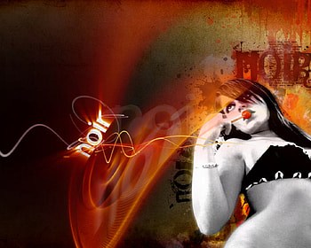 Noir~Mi Amor, sexy, gothic, red, lolli pop, noir, graph, orange, woman HD wallpaper