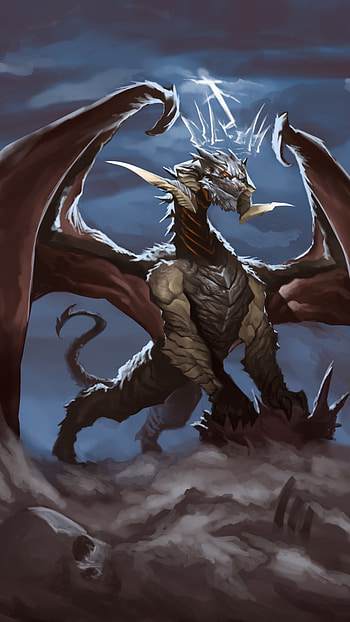 dark, fantasy, dragon, Dark Fantasy HD phone wallpaper