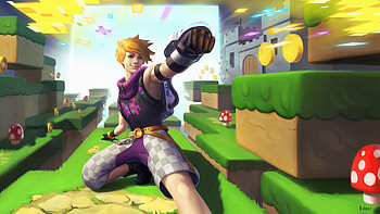 Ezreal Green Background League Of Legends HD wallpaper