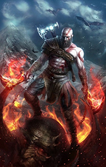 God of War: Ragnarok, Old Kratos, Resilient warrior, Timeless backgrounds HD phone wallpaper