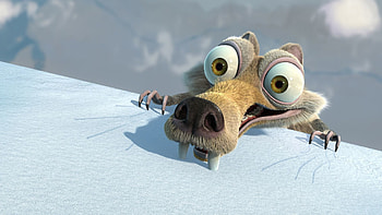 Squirrel, Scrat, Ice Age, Miscellanea, Miscellaneous, Fall, Glacier, Glacial Period HD wallpaper