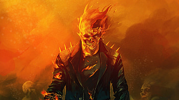 Ghost Rider Flame Hero , ghost-rider, superheroes, artist, artwork, digital-art, artstation HD wallpaper
