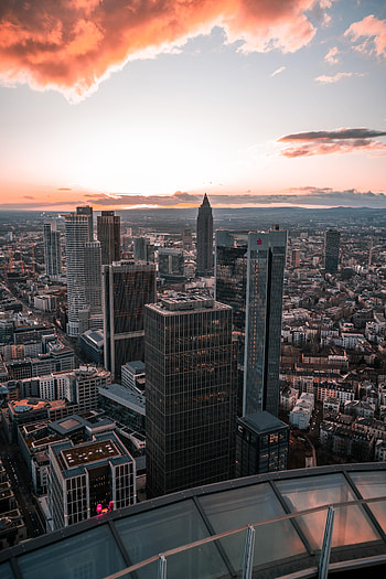 Cities, Sunset, Clouds, City, View From Above HD phone wallpaper