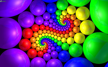 Colorful Balls, Balls, Abstract, , 3D, Colorful HD wallpaper