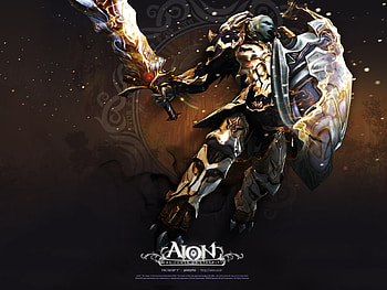 Aion-warrior, videogame, fighting, blocking, flying, perfect, aion, attack, game, angry, grit, warrior HD wallpaper