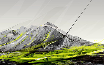Abstract, Sky, Mountains, Light, Paint, , Drawing, Light Coloured HD wallpaper