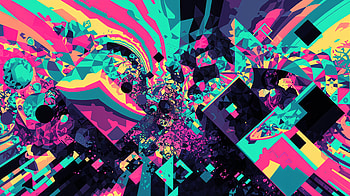Acidwave Vibes: A Stunning Ultra, Abstract, colorful design, Digital Art, geometric pattern HD wallpaper