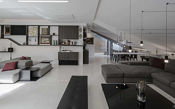 stylish attic interior design, attic interior design ideas, modern style, modern interior design, attic, living room, dining room, attic idea HD wallpaper
