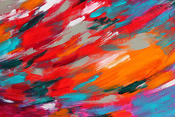 Artwork, paint, brushstrokes, colorful HD wallpaper