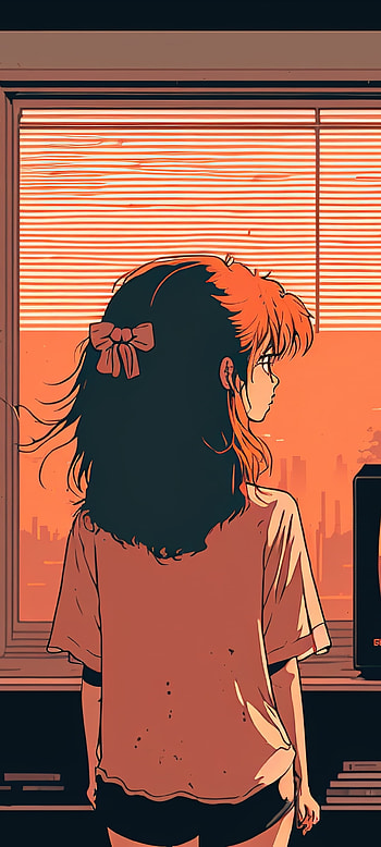Sunset Silhouette — Anime Girl , Anime, girl, anime girl HD phone wallpaper