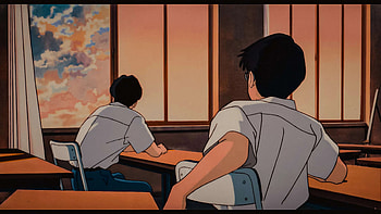 Ocean Waves | Taku n Yutaka lookin outside, Anime, Studio Ghibli HD wallpaper