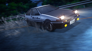 Initial D Anime, Drift headlights, Exciting , iMac 27 inch HD wallpaper
