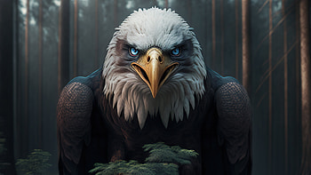 Evil Eagle, eagle, artist, artwork, digital-art, deviantart HD wallpaper