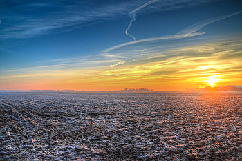 Evening Field During Sunset , evening, field, sunset HD wallpaper