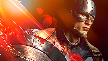 Captain America With His Shield Artwork, captain-america, artwork, digital-art, superheroes HD wallpaper