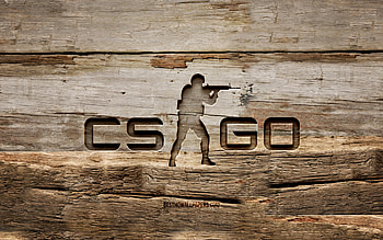 CS Go wooden logo, , wooden backgrounds, Counter-Strike, games brands, CS Go logo, creative, wood carving, CS Go HD wallpaper