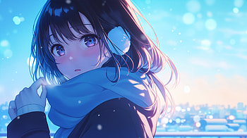 Winter Anime Bliss: Stunning Ultra, winter anime, Anime, girl, winter, snow, anime girl HD wallpaper