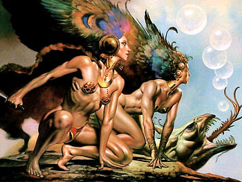birds of evil 1994, fiction, fantasy, art, drawing HD wallpaper