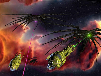 Babylon 5 - Vorlons vs. Shadows, shadows, sci-fi, tv, attack, battle, space, babylon 5, vorlons HD wallpaper