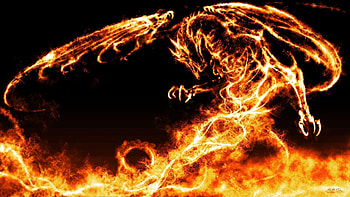 For > Blue Fire Dragons HD wallpaper