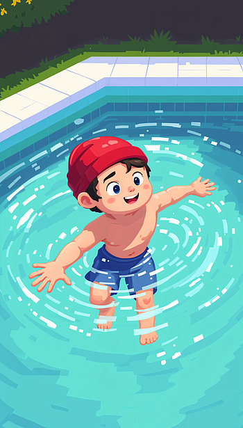 boy, pool HD phone wallpaper