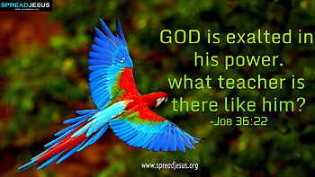CHRISTIAN : HOLY BIBLE QUOTES : Job 36:22-GOD is exalted HD wallpaper