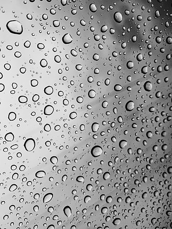 Drops, Macro, Circles, Surface, Moisture, Glass, Bw, Chb HD phone wallpaper