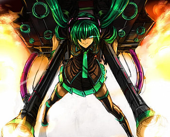 Miku Mad, blue, miku, girl, anime HD wallpaper
