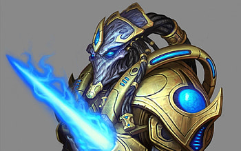 Zealot, starcraft 2, blizzard entertainment, protoss HD wallpaper