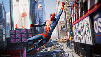 Spider-man Ps4, video game, hanging, 2018 HD wallpaper
