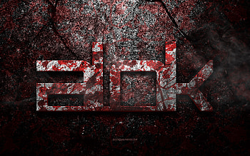 Alok logo, grunge art, Alok stone logo, red stone texture, Alok, grunge stone texture, Alok emblem, Alok 3d logo HD wallpaper