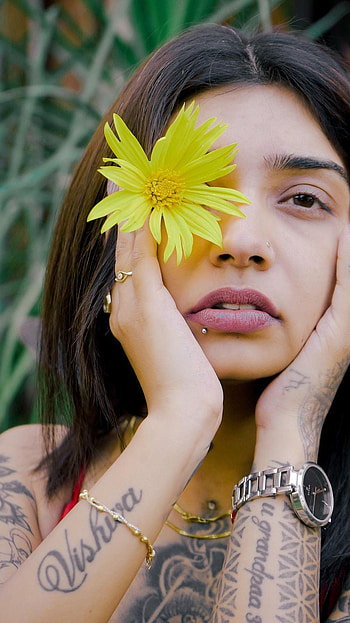 Vishwa Rathod, inked, tiktok girl HD phone wallpaper