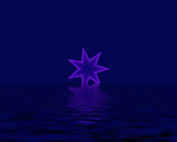 Blue Star, blue, sea HD wallpaper