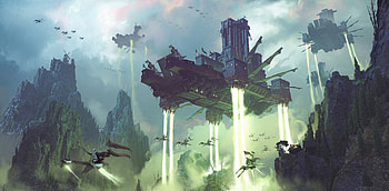 The Flying Fortress, fantasy, castle HD wallpaper