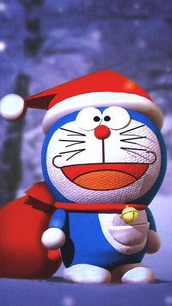 Cute Doraemon, Santa Claus, Doraemon, christmas HD phone wallpaper