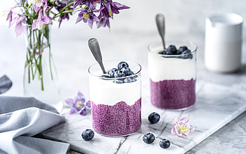Blueberry yogurt, Dairy products, Breakfast yogurt, High-quality HD wallpaper
