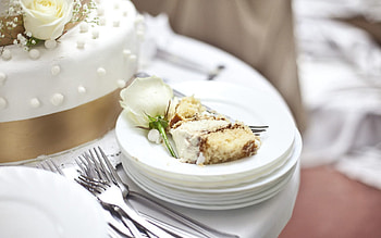 Food, Roses, Wedding, Cake, Slice, Morsel HD wallpaper