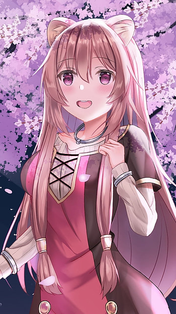 Raphtalia, purple eyes, sakura, brown hair, Raphtalia (The Rising of the Shield Hero), Anime, The Rising of the Shield Hero HD phone wallpaper