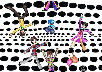 Sea of holes, music, cartoon, beatles, movie HD wallpaper