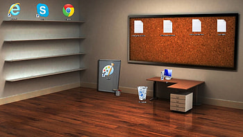 shelf and desk ... HD wallpaper